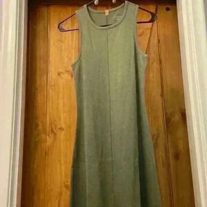 Lunya Restore Fitted Dress- Size Small- Humble Green New
